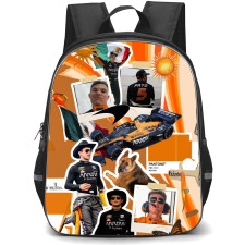 IndyCar Series Pato O'Ward Backpack School Bag StudentPack - Pato O'Ward Portrait Sticker Collage Poster