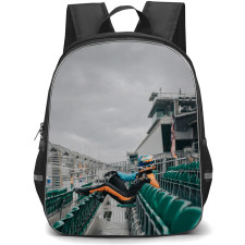 IndyCar Series Pato O'Ward Backpack School Bag StudentPack - Pato O'Ward Sitting In Stadium Side Portrait
