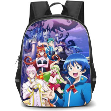Welcome to Demon School Iruma Kun Backpack StudentPack - Characters Horror Castle Background