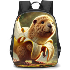 Italian Brainrot Bobrelli Bananelli Backpack StudentPack - Bobrelli Bananelli Standing In Forest Poster