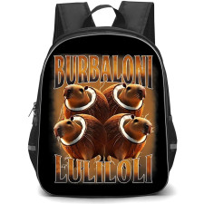 Italian Brainrot Burbaloni Lulilolli Backpack StudentPack - Burbaloni Lulilolli Rot Capybara Meme Poster Sticker