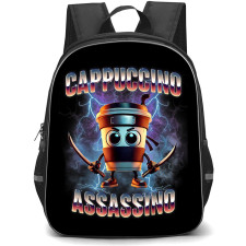 Italian Brainrot Capuccino Assassino Backpack StudentPack - Capuccino Assassino Coffee Meme Poster