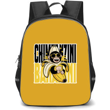 Italian Brainrot Chimpanzini Bananini Backpack StudentPack - Chimpanzini Bananini Cartoon Art On Word Art Background Sticker