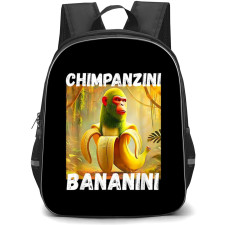 Italian Brainrot Chimpanzini Bananini Backpack StudentPack - Chimpanzini Bananini Digital Art On Black Background Sticker