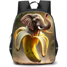 Italian Brainrot Elephantuchi Bananuchi Backpack StudentPack - Elephantuchi Bananuchi In Forest 3D Art Poster