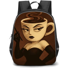 Italian Brainrot Espressona Signora Backpack StudentPack - Espressona Signora Retro Illustration Art Poster