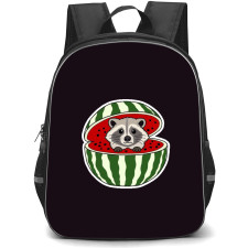 Italian Brainrot Raccooni Watermelunni Backpack StudentPack - Raccooni Watermelunni Illustration Art Sticker