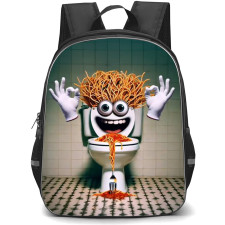 Italian Brainrot Spaghetti Tualetti Backpack StudentPack - Spaghetti Tualetti 3D Art Poster
