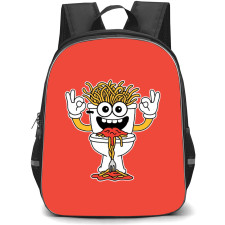 Italian Brainrot Spaghetti Tualetti Backpack StudentPack - Spaghetti Tualetti Illustration Art Sticker