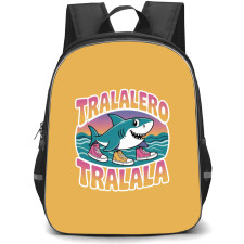 Italian Brainrot Tralalero Tralala Backpack StudentPack - Tralalero Tralala Cartoon Art Sticker