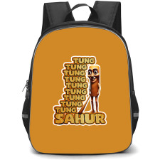 Italian Brainrot Tung Tung Tung Sahur Backpack StudentPack - Tung Tung Tung Sahur Word Art Sticker