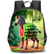 Italian Brainrot Zibra Zubra Zibralini Backpack StudentPack - Zibra Zubra Zibralini Standing In Forest 3D Art Poster