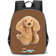 Jellycat Animals Backpack StudentPack - Bashful Toffee Puppy Portrait