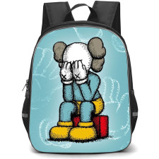 Kaws Backpack StudentPack - Kaws Sad Retro Cartoon Poster