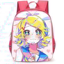 Kagamine Rin & Len Backpack StudentPack - Kagamine Rin & Len Kagamine Rin Portrait Pink Background