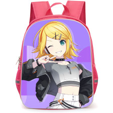 Kagamine Rin & Len Backpack StudentPack - Kagamine Rin & Len Kagamine Rin Portrait Purple Background