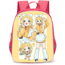 Kagamine Rin & Len Backpack StudentPack - Kagamine Rin & Len Kagamine Rin Sticker Art Collage