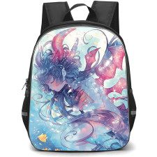 Kaiju Girl Caramelise Kuroe Akaishi Backpack School Bag StudentPack - Kuroe Akaishi Aqua Blue Magical Underwater Anime Poster