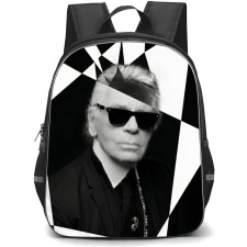 Karl Lagerfeld Backpack School Bag StudentPack - Fierce Black And White Portrait Poster