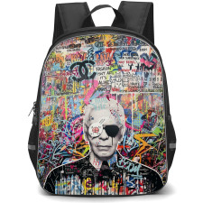 Karl Lagerfeld Backpack School Bag StudentPack - Graffiti Eye Patch Pop Art