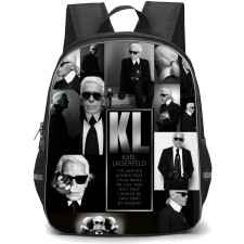 Karl Lagerfeld Backpack School Bag StudentPack - Legend Phrase Portrait Collage
