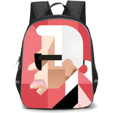 Karl Lagerfeld Backpack School Bag StudentPack - Side Portrait Vector Pop Art