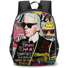 Karl Lagerfeld Backpack School Bag StudentPack - Trendy Man Pop Art Poster