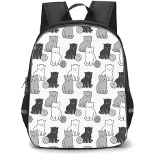 Kittybunnyponys Backpack School Bag StudentPack - Kittybunnyponys Little Kitten Pattern Poster