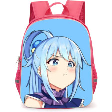 KonoSuba Aqua Backpack StudentPack - Aqua Side Portrait Blue Background