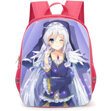 KonoSuba Eris Backpack StudentPack - Eris Winked Violet Pattern Background