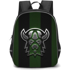 Saskatchewan Rush Backpack School Bag StudentPack - Logo Green And Black Stripe Background