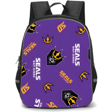 San Diego Seals Backpack School Bag StudentPack - Logo Pattern Purple Background