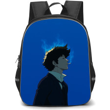 Lazarus Axel Backpack School Bag StudentPack - Axel Smirk Side Portrait In Blue Background
