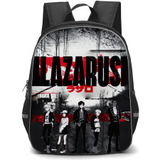 Lazarus Backpack School Bag StudentPack - Characters Fierce Series Poster Grayscale And Red