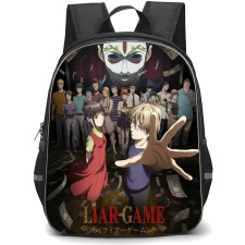 Liar Game Backpack School Bag StudentPack - Liar Game Characters Fierce Paper Bills Poster