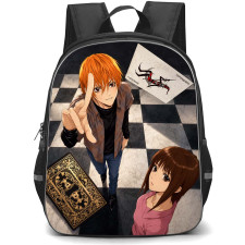 Liar Game Backpack School Bag StudentPack - Kanzaki Nao And Akiyama Shinichi Chess Card Poster