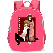 Liar Game Backpack School Bag StudentPack - Kanzaki Nao And Akiyama Shinichi Massage Portrait Sticker