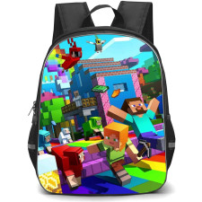 Minecraft Backpack StudentPack - Alex And Steve In Color World