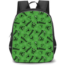 Minecraft Creeper Backpack StudentPack - Creeper Chibi Pattern