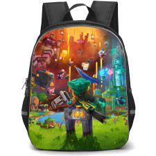 Minecraft Backpack StudentPack - Minecraft Legends Characters And Mobs Banner