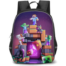 Minecraft Steve Backpack StudentPack - Steve Mobs Portal 3d Art