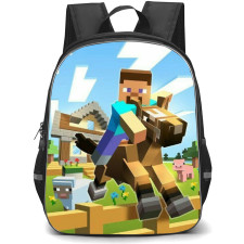 Minecraft Steve Backpack StudentPack - Steve Riding A Horse