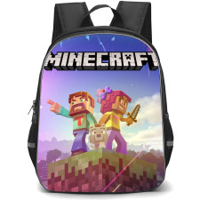 Minecraft Backpack StudentPack - Steve And Alex 3d Art Poster