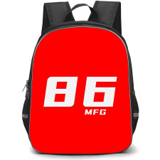 MF Ghost Backpack School Bag StudentPack - MF Ghost 86 MFG White Logo On Red Background