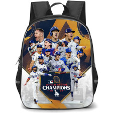 MLB Backpack StudentPack - MLB Los Angeles World Series Champions 2024 Poster Yellow Background
