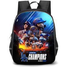MLB Backpack StudentPack - MLB Los Angeles World Series Champions Poster Sunset Background
