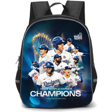 MLB Backpack StudentPack - MLB Los Angeles World Series Champions Poster On Galaxy Background