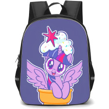 My Little Pony Twilight Sparkle Backpack School Bag StudentPack - Twilight Sparkle Ice Cream Smiling Portrait