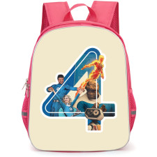 The Fantastic Four First Steps Backpack StudentPack - The Fantastic Four First Steps Character Comic Sticker On Beige Background