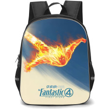 The Fantastic Four First Steps Human Torch Backpack StudentPack - Human Torch Flying On Sky Poster